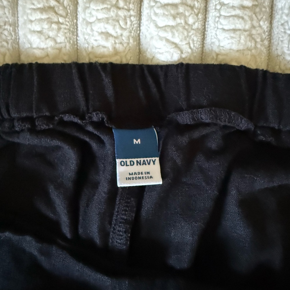 Old Navy Black Linen Blend Skort